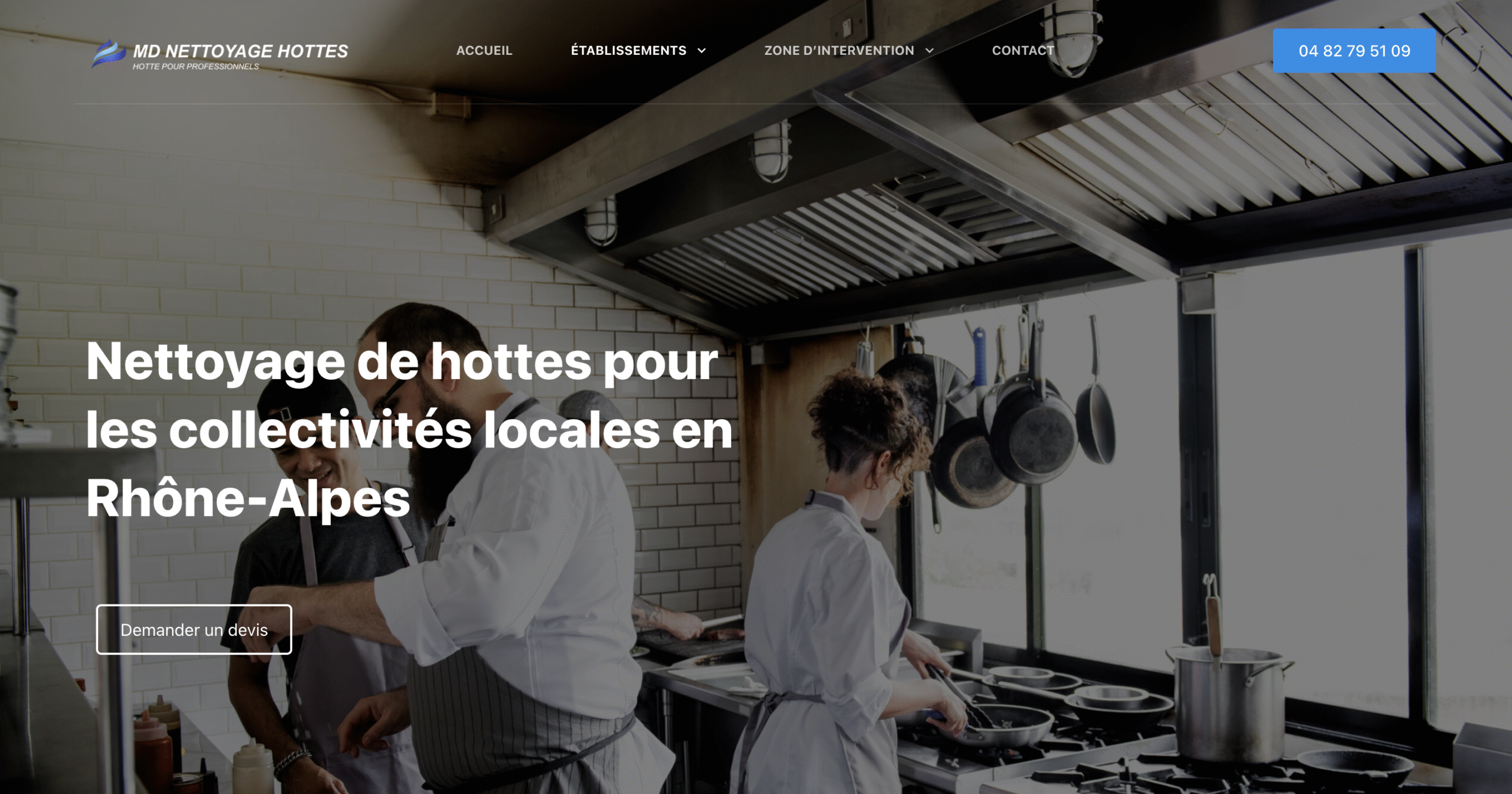 Site internet "MD Nettoyage" créé par l'agence Timut